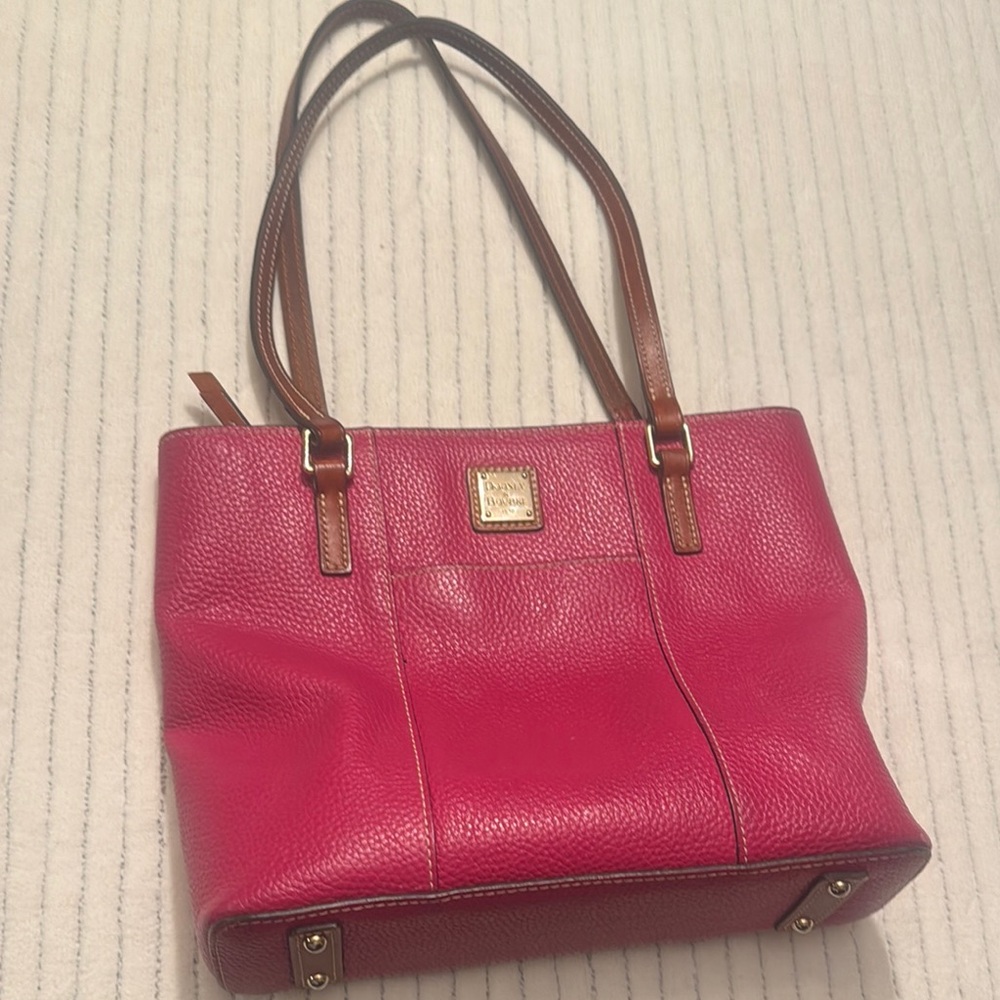 Dooney & Bourke Pink Leather Tote Bag